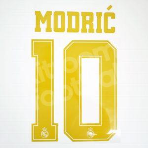 Original Player Issue 2019-20 Real Madrid Home Gold Name Set #10 MODRIC Sporting ID
