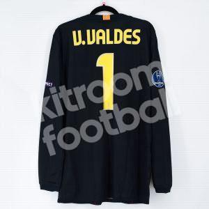 2009-10 Barcelona Match un Worn Shirt Goalkeeper #1 V. VALDES Champions League