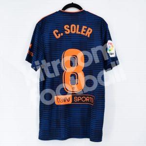 2018-19 Valencia CF Away Shirt #8 C. SOLER *New* M - Image 1