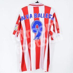 2000-01 Atletico Madrid Home Shirt #9 S. BALLESTA Match Worn