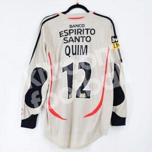 2007-08 Benfica Goalkeeper #12 QUIM Match Worn Shirt