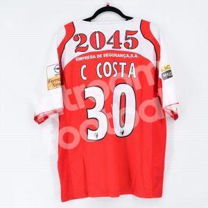 2005-06 Braga Home #30 C COSTA Match Worn Shirt