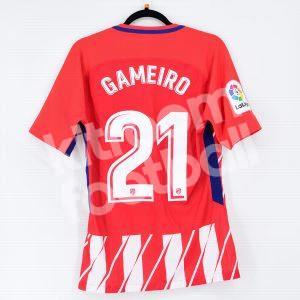 2017-18 Atletico Madrid Home Shirt #21 GAMEIRO Match Worn - Image 1