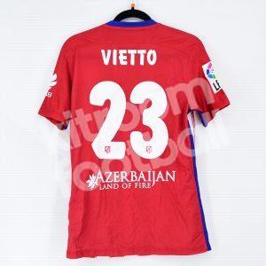 2015-16 Atletico Madrid Home Shirt #23 VIETTO Match Worn