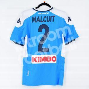 2019-20 Napoli Home #2 MALCUIT Match Issued Shirt vs friendly