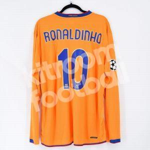 2007-08 Barcelona Third Shirt #10 RONALDINHO (Very Good) XL Champions League L/S - Image 1