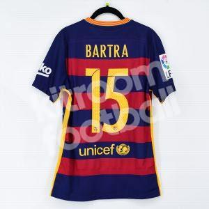 2015-16 Barcelona Authentic Home Shirt #15 BARTRA (Excellent) S - Image 1
