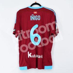 2015-16 Real Sociedad Away Shirt #6 IÑIGO Match Worn
