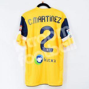 2011-12 Real Sociedad Away Shirt #2 CARLOS MARTINEZ Match Worn - Image 1