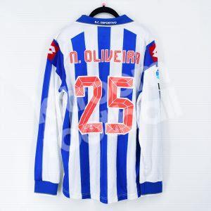 2012-13 Deportivo Home Shirt #25 NICO OLIVEIRA Match Worn