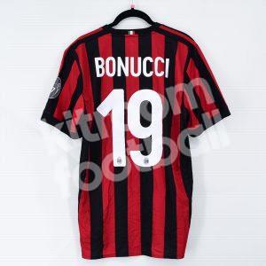 2017-18 AC Milan Player Issue Shirt #19 BOUNCCI (Excellent) Size 8 - Image 1