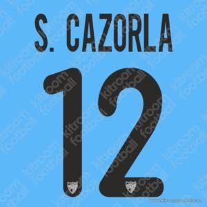 2011-12 Malaga CF Home & Away Name Set #12 Santi CAZORLA (Repro)