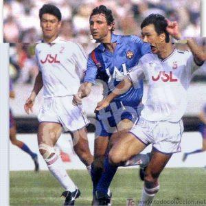 1990-91 Barcelona Away Shirt #9 LAUDRUP Retro Blue JAL Sponsor - Image 4