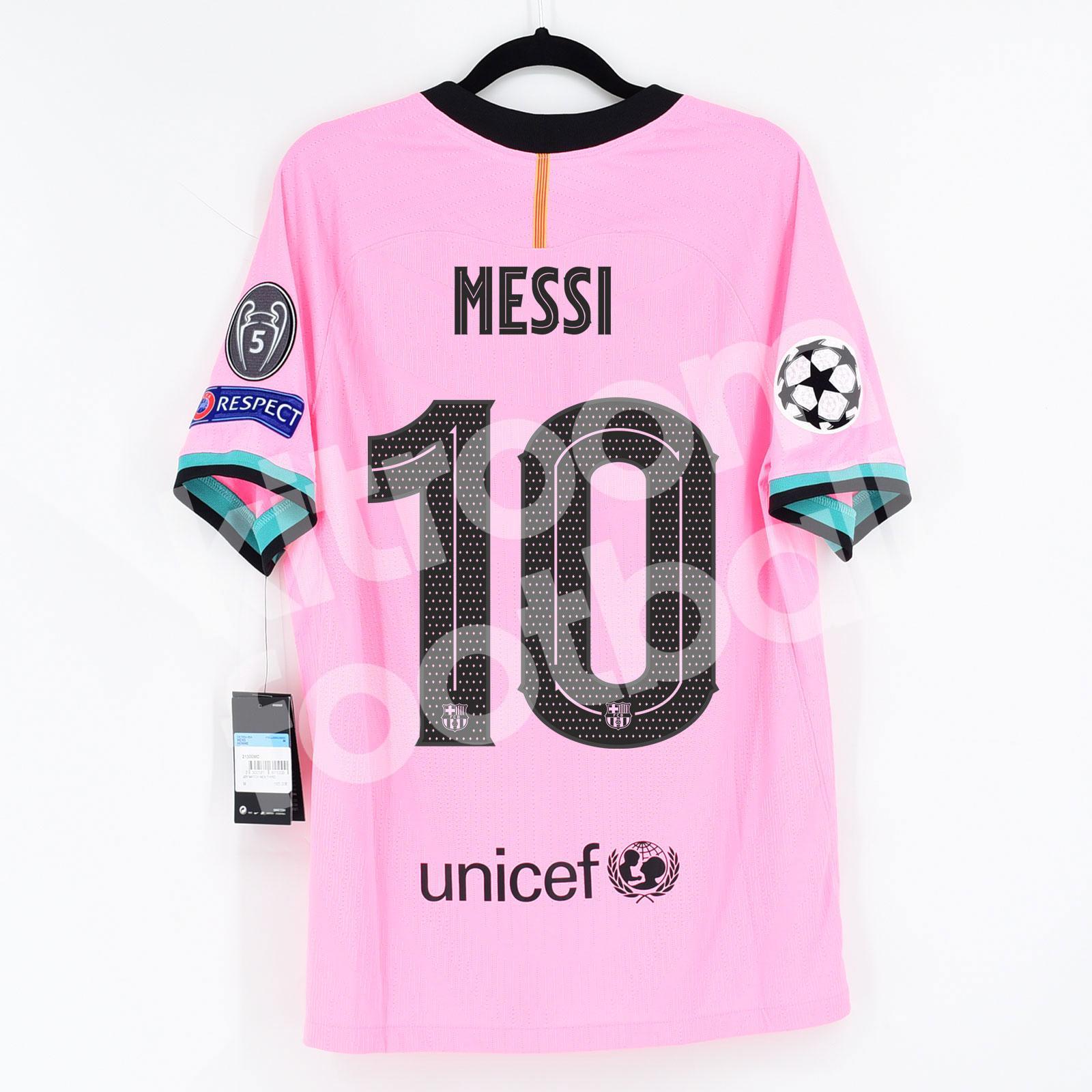 2020 21 Barcelona Third Match Shirt 10 Messi Champions League Kitroom Football