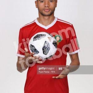 Morocco World Cup 2018 Russia Home Player Issue Shirt #19 EN NESYRI vs Portugal