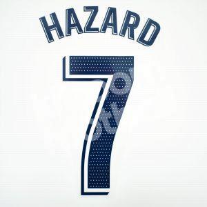 2020-21 Real Madrid La Liga Home & Away Name Set - #7 HAZARD