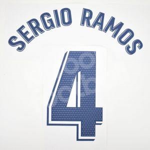 2020-21 Real Madrid Home Name Set #4 SERGIO RAMOS La Liga Repro