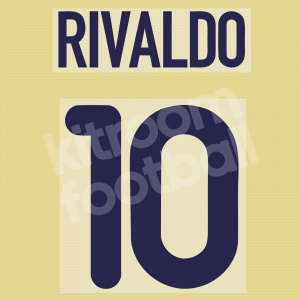 2000-02 Fc Barcelona Away Name Set #10 RIVALDO Repro - Image 1