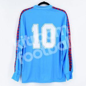 1984-90 Barcelona Away Retro Blue Shirt L/S #10 - Image 1