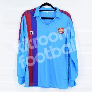 1984-90 Barcelona Away Retro Blue Shirt L/S #10 - Image 2