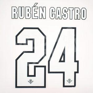 2013-15 Betis Name Set White #24 RUBÉN CASTRO (Dorsal)