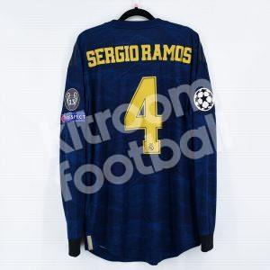 2019-20 Real Madrid Player Issue Shirt Away #4 SERGIO RAMOS Champions League L - Image 1