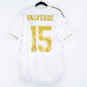 2019-20 Real Madrid Player Issue Home Shirt Copa del Rey #15 VALVERDE S - Image 1