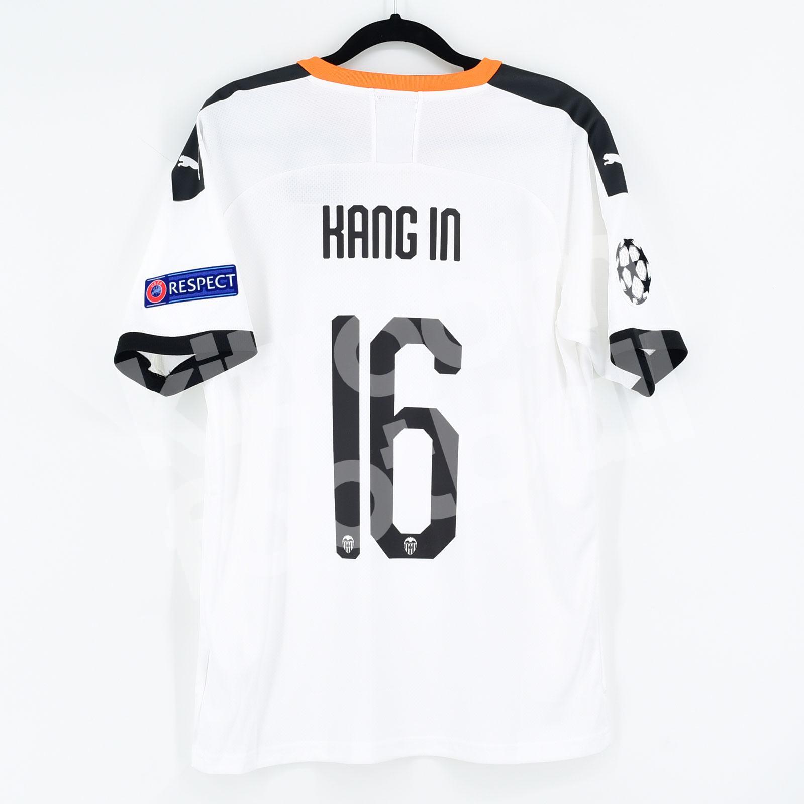 2019-20 Valencia Home Shirt #16 KANG IN Champions League *New* M2