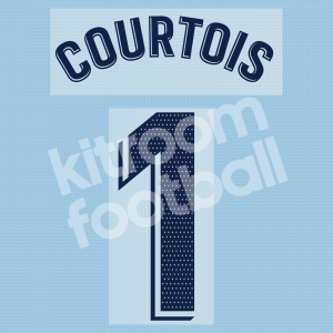 2020-21 Real Madrid Goalkeeper Name Number Set #1 COURTOIS (La Liga) Repro