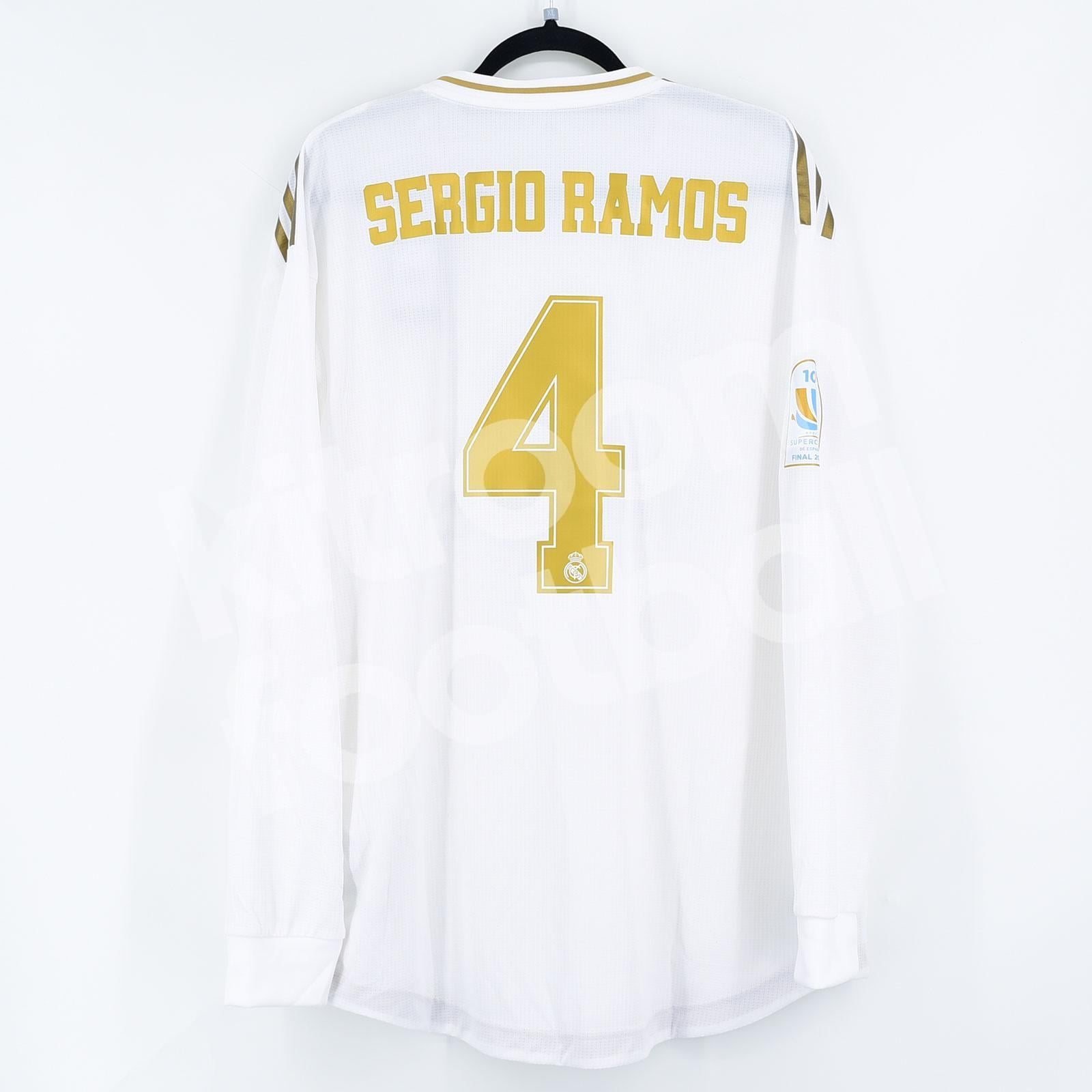 Real Madrid Player Issue Shirt Final Supercopa 2020 #4 SERGIO RAMOS XL1