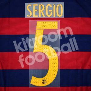 2015-17 Barcelona Player Issue Home Name Set Avery - #5 SERGIO