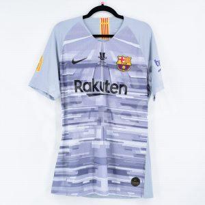 2019-20 Barcelona Player Issue Grey GK Shirt #13 NETO Supercopa Match Un Worn - Image 3