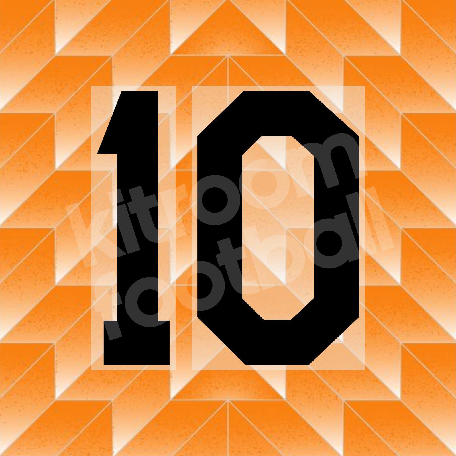 1988 Holland Netherlands Name Set Number Flock #10 GULLIT Repro