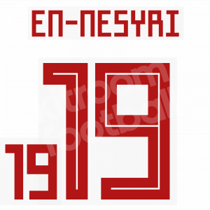 World Cup 2018 Morocco Name Set Number Away Repro - #19 EN-NESYRI