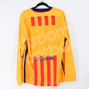 2015-16 Barcelona Player Issue Away Shirt Champions League L/S *New* XL