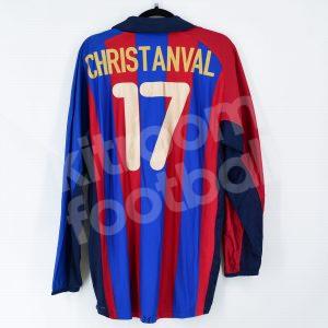 2001-02 Barcelona Player Issue Home Shirt #17 CHRISTANVAL Champions League (Very Good) XL - Image 1