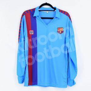 1990-91 Barcelona Away Shirt #10 LAUDRUP Retro Blue Recopa L/S - Image 2