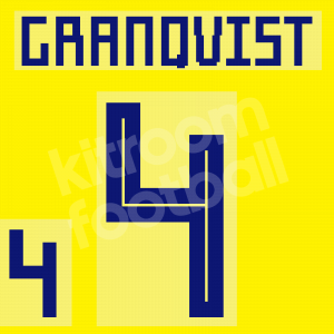 World Cup 2018 Sweden Name Set Number Home Repro - #4 GRANQVIST