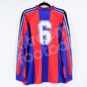 1995-96 Barcelona UEFA Cup Home Long Sleeve Shirt #6 Bakero (Size M)