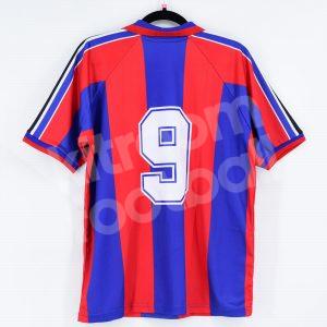 1996-97 Barcelona Cups Winners Cup Home Shirt Kappa Retro #9 Ronaldo (Size S)