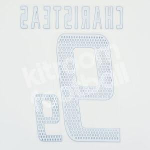 UEFA Euro 2004 Greece Name Number Set Away #9 CHARISTEAS Repro V1 - Image 3