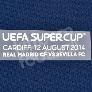 Real Madrid Supercup 2014 vs Sevilla Match Details MDT White Repro - Image 3