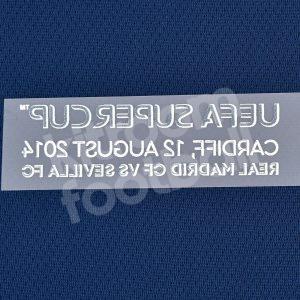 Real Madrid Supercup 2014 vs Sevilla Match Details MDT White Repro - Image 4