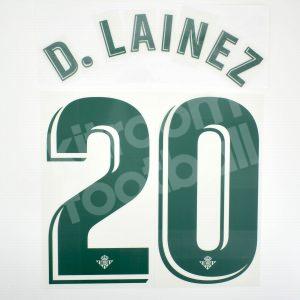 2019-20 Betis Name Set Player Issue Third #20 D. LAÍNEZ