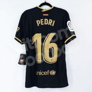 2020-21 Barcelona Away Match Shirt #16 PEDRI La Liga Vapor *NEW* M - Image 1