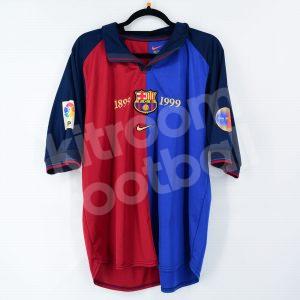 1999-00 Barcelona Home Shirt #22 F. DE BOER Match Worn vs Málaga - Image 3
