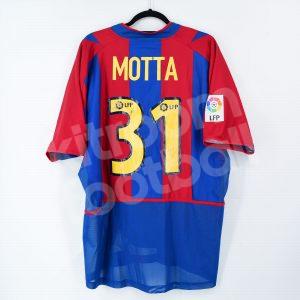 2002-03 Barcelona Home Shirt #3 MOTTA Match Worn vs Malaga