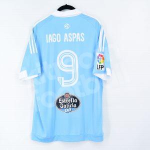 2015-16 Celta Vigo Home Shirt #9 IAGO ASPAS *Excellent* M - Image 1