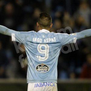 2015-16 Celta Vigo Home Shirt #9 IAGO ASPAS *Excellent* M - Image 4