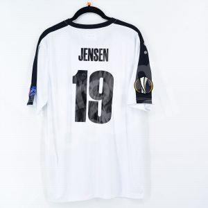 2018-19 Dudelange Home Shirt #19 JENSEN Match Worn Shirt Europa League vs Betis - Image 1